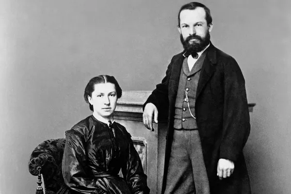 Готлиб Дајмлер и његова супруга Ема Курц, 1875